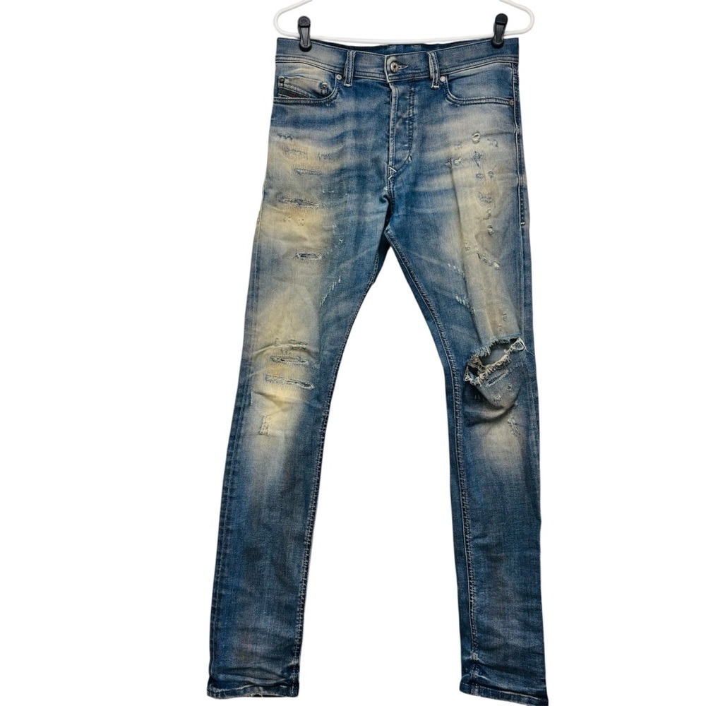 Diesel Distressed Tepphar Slim Carrot Jeans